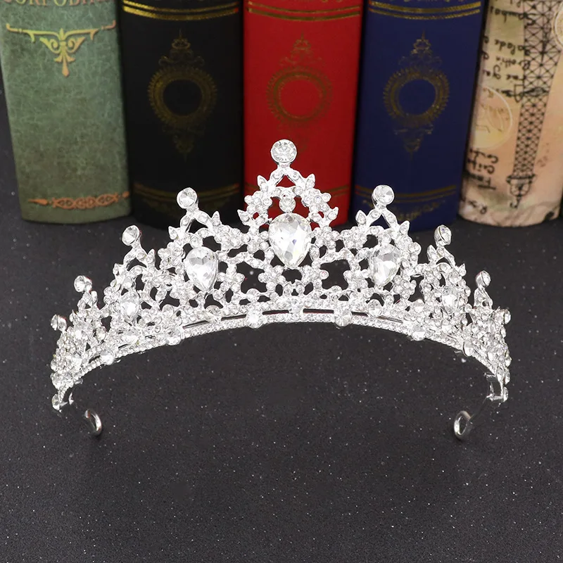 Factory cheap Hair accessories Wedding Hair crystal Jewelry 14 colors in stock  crown and tiaras golden tiaras
