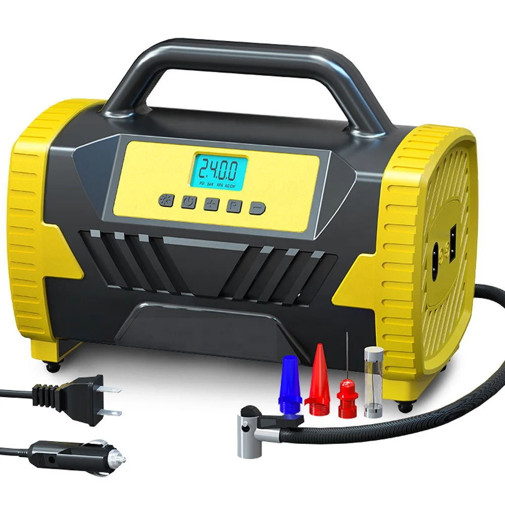 Tyre Digital Inflator Portable Electric Air Compressor Pump With LED Light