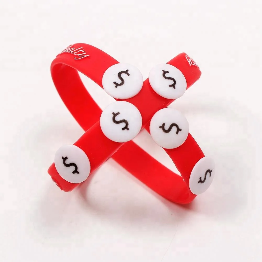 Wholesale Unisex Holes Bracelet Silicone Wristband With Charms New Design Soft