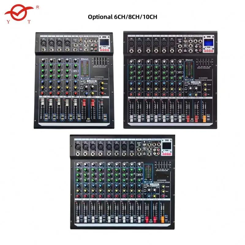 Dj Controlleraudio Console Mixer Professional Audio New 2024 Fm Microphone Wireless Plus 5 Channel Digital Mini