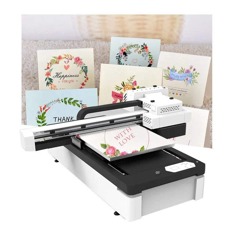 6090 Mini UV Printer A0 Led UV Flatbed Printer For Phone Case Tile Glass Bottle