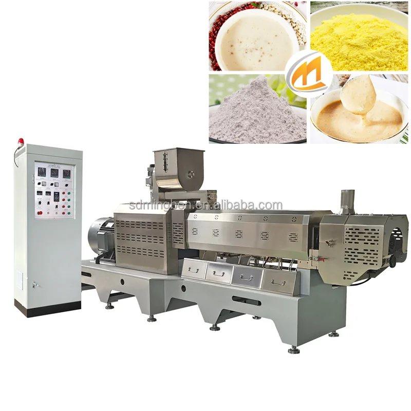 Nutritional cereals rice powder baby food processing equipment making machine instant porridge production line