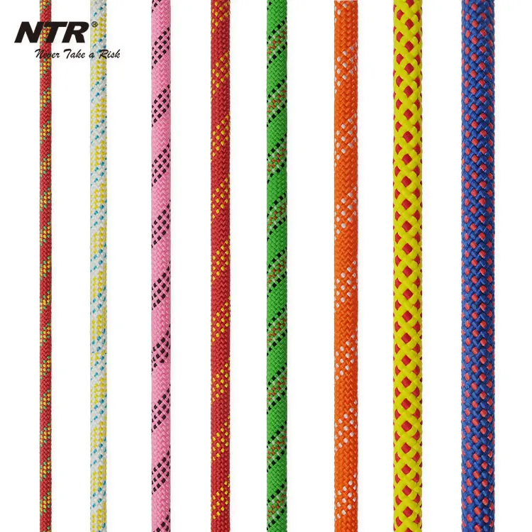 
safety rappelling rope nylon pp rope, braided nylon polyester rope for climbing 3mm-20mm 