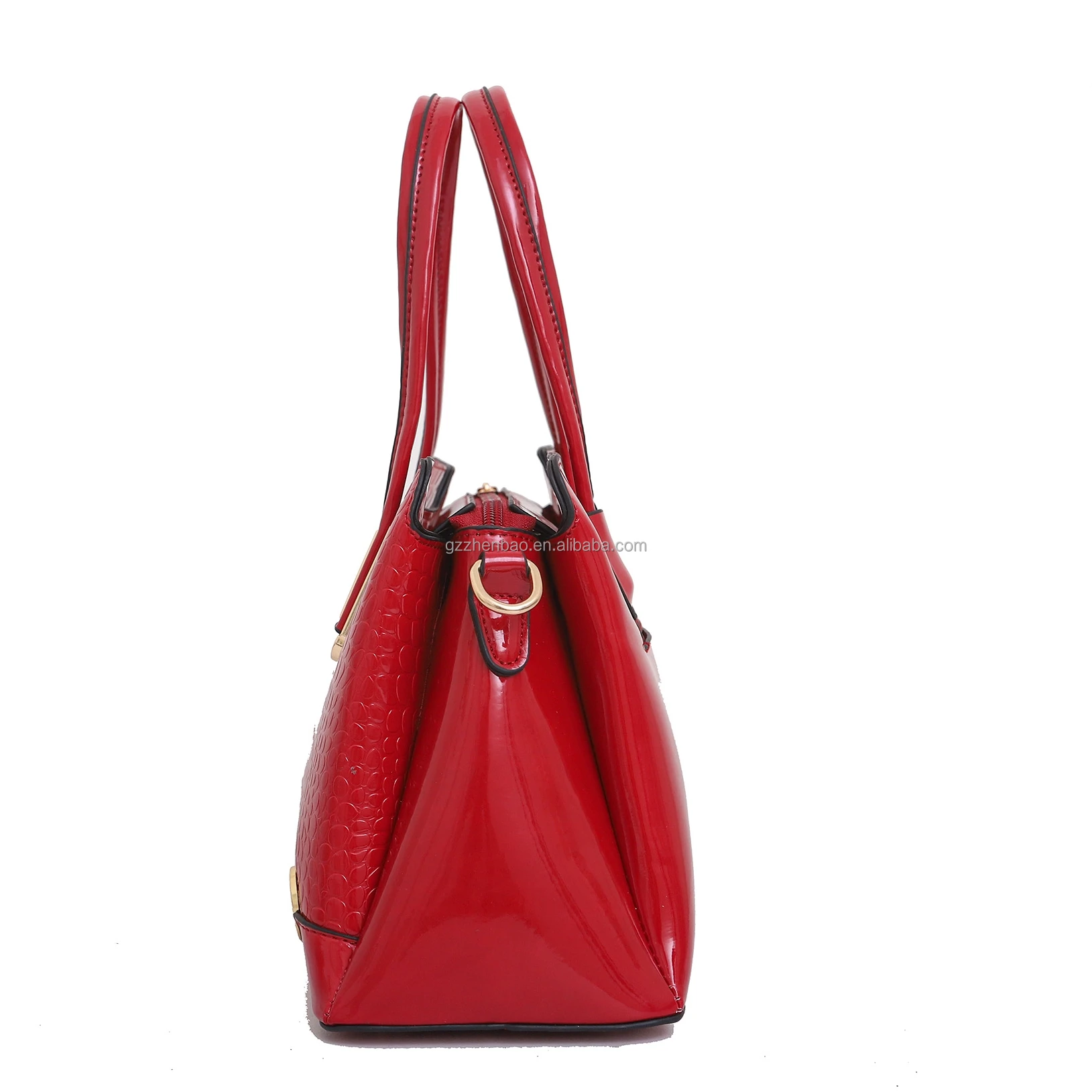 Hot sell Crocodile Pattern Patent Leather womens handbags