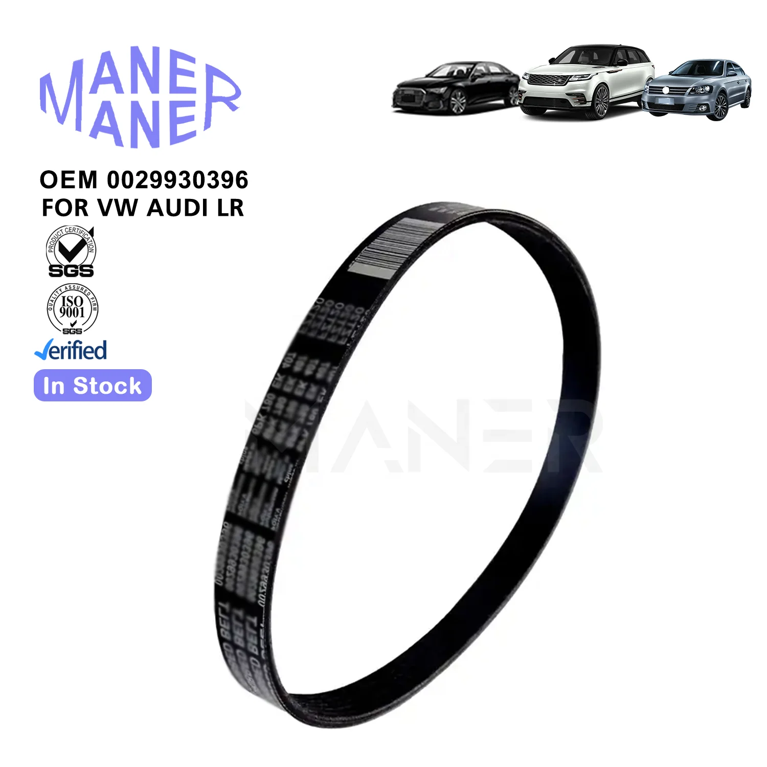 MANER Auto Transmission Systems 0029930396 manufacture well made Engine Serpentine V-ribbed Drive Belt For Mercedes Benz