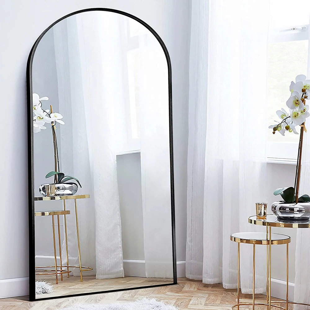 Wholesale arch metal frame full length floor free stand mirror wall mirror Home decor