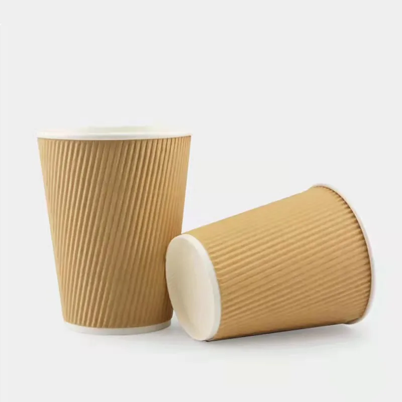 Wholesale 8oz 12oz 16oz Disposable Double Wall Coffee Paper Cups Customized Hot Coffee Paper Cup