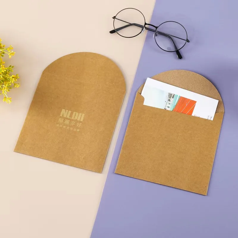 Creative Design Half Round Paper Invitations White Envelope Black Foil Small Card Love Wedding Invitation Set