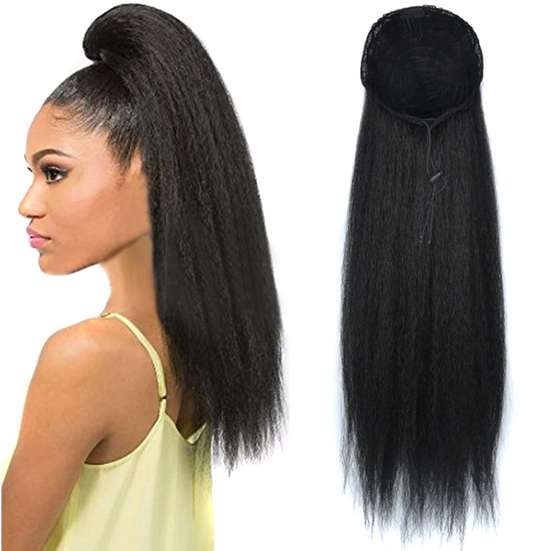 Afro Fluffy Explosive Corn Whisker Ponytail 22 Inch Long Natural Ponytail Hair Extensions