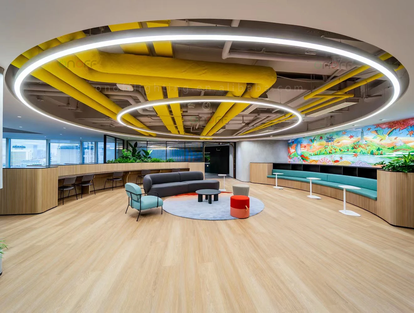 Bespoke S linear pendant light attractive curved linear hanging light based on dwg drawing