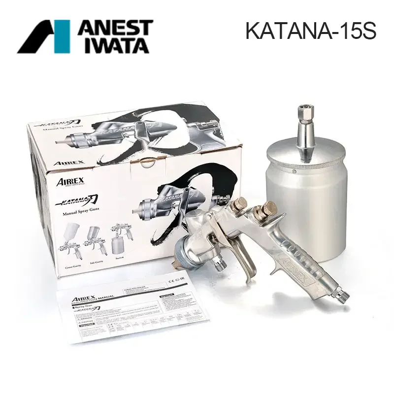 Japan Original Anest Iwatas Paint Spray KATANA-13C/13G/15S 1.3mm Car Repair Painting Gun With Plastic Cup Gravity Suction