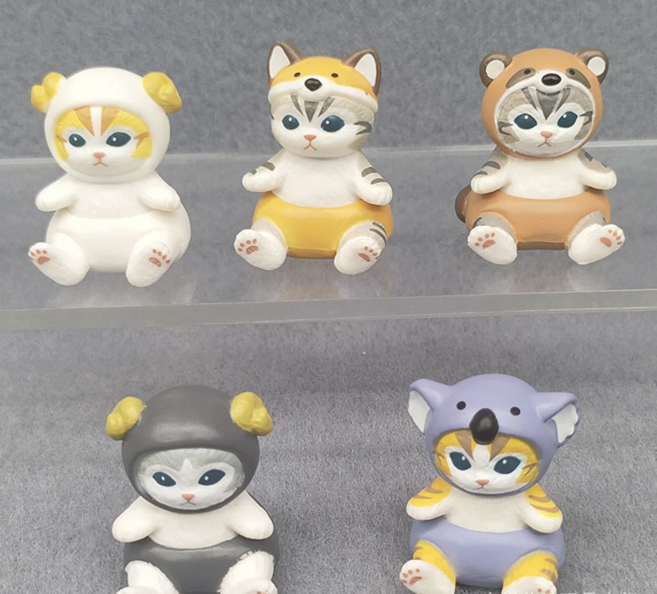 Mofusands слепые коробки кошка коала енот лиса барана Животные Мини ПВХ фигурки Набор для настольного декора коробка-сюрприз детей