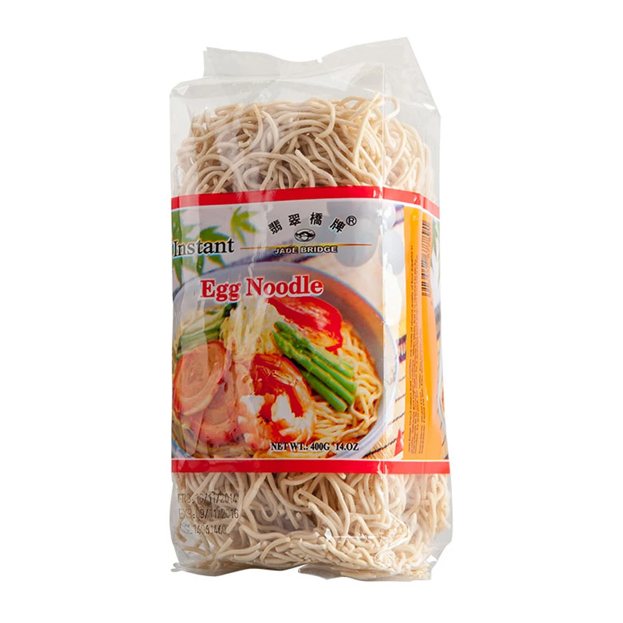 Chinese OEM Manufacturer 400 g Bulk Wholesale Jade Bridge Chinese Instant Egg Noodles with Factory Price