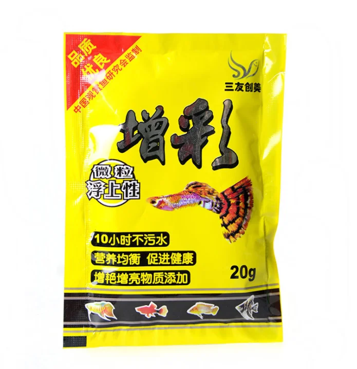 Plastic bag fish food