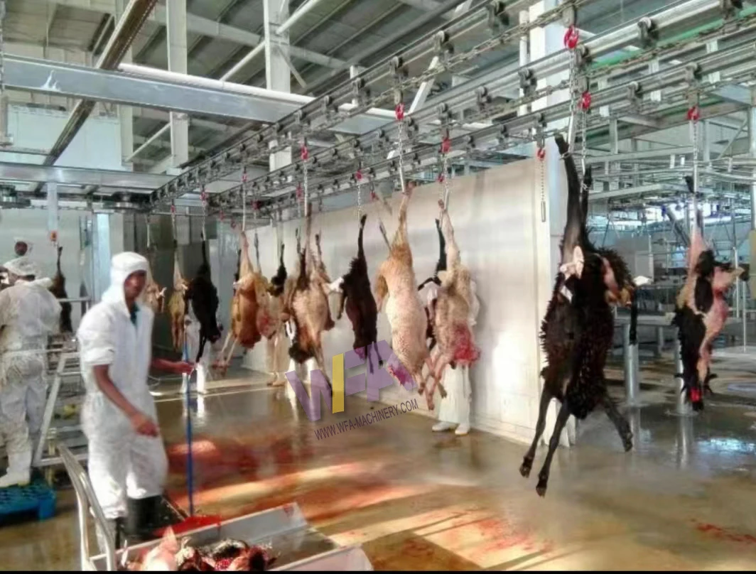 WFA Factory Sheep Abattoir Slaughterhouse Equipment Goat Carcass Slaughtering Equipment Transport Convey Meat Rail