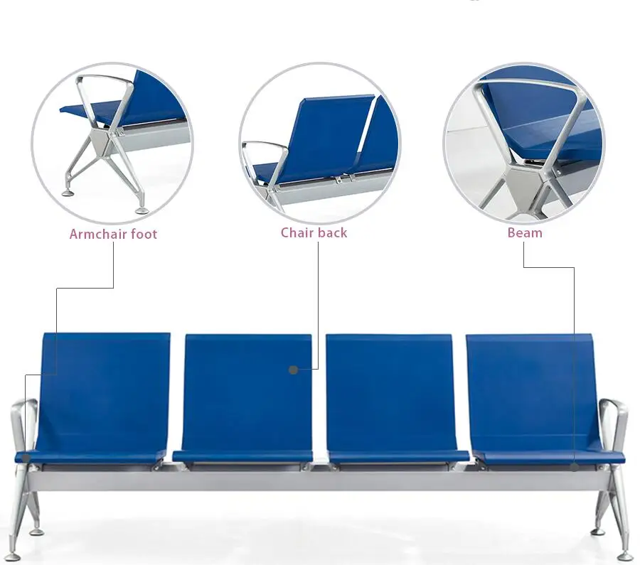 Factory direct hospitals/banks/airports/hospitals/train stations/clinics use 5-seat waiting chairs