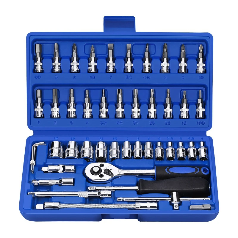 GOLDMOON heavy duty mini 1/4 impact wrench socket set tools set kit