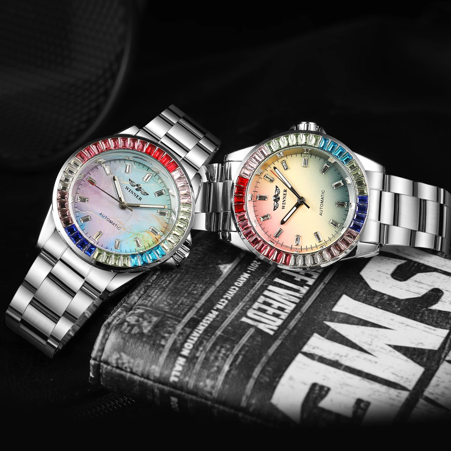 WINNER 8287 Trending  Man Mechanism Watch Costume Stainless Steel Band Hollow Out Automatic in Stock Business Hand Watch