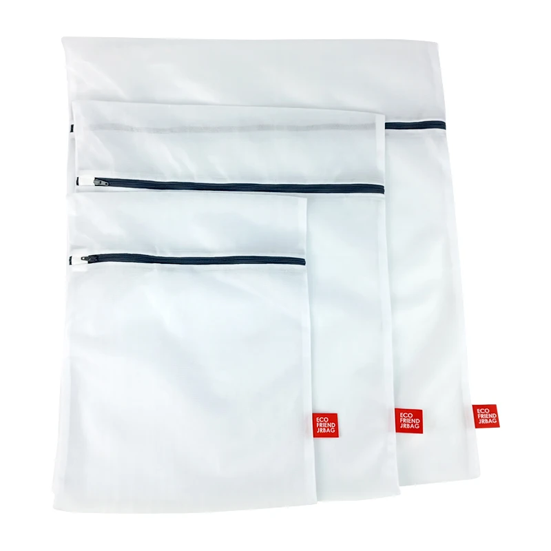 Wholesale Eco Friendly Custom Foldable Reusable Washing Machine Net Bag Mesh Zipper Laundry Wash Bags Set For Clothes
