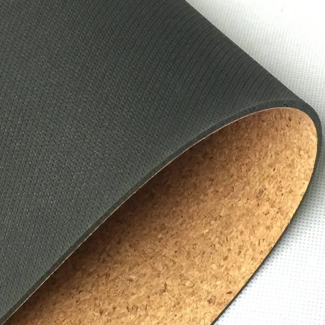 Hot sales Cork Yoga Mat Body Alignment Lines Anti Tear yoga  Mat