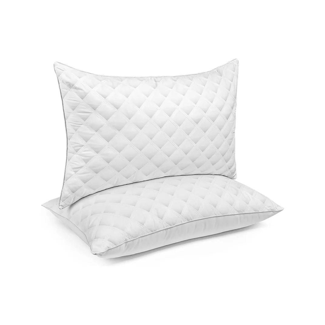 Bed Pillows for Sleeping 2 Pack Queen Size 20 x 30 Inches, Pillow for Side and Back Sleeper, Soft Hotel Collection Gel Pillows