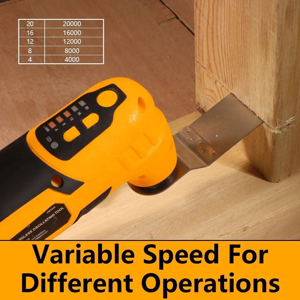 WORKSITE Customized 8V Oscillating Tool Variable Speed Cutting Drilling Sanding Cordless Oscillating Tools