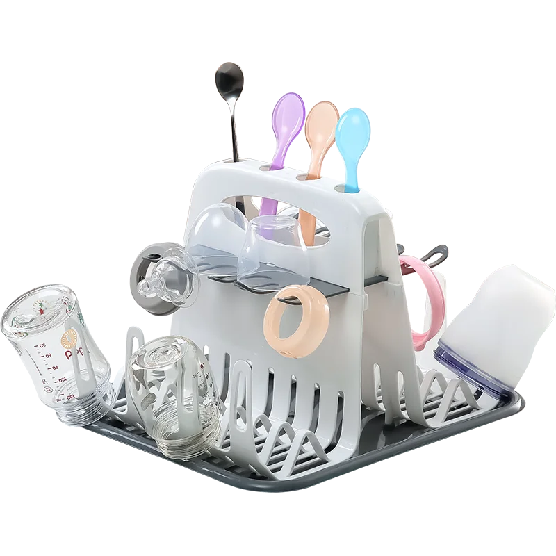 Portable Baby Feeding Bottle Storage Box Baby Feeding Bottle Drying Rack