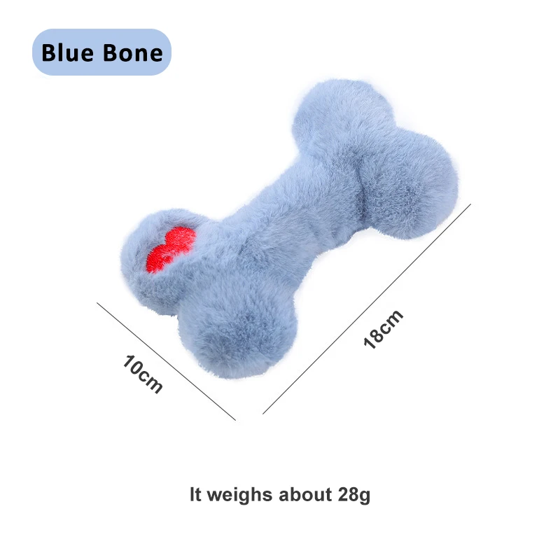Newly Arrived Pet Toy Bone Shape Washable Fun Squeak Sound Long Play Not Tired Of Plush Dog Toys