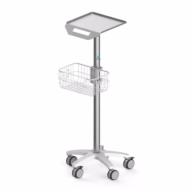 Factory price ECG ultrasound trolley Hospital computer desk notebook workstation Mobile medical trolley nursing car with printer
