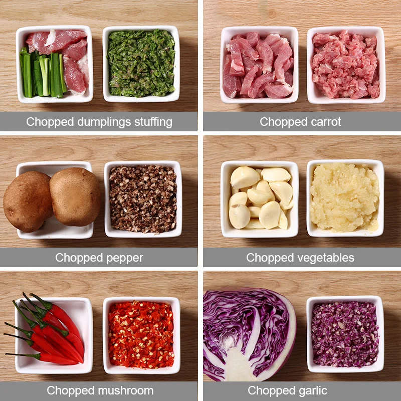 SSGP ручной мини-измельчитель для еды, имбиря, чеснока, овощей с 3 лезвиями