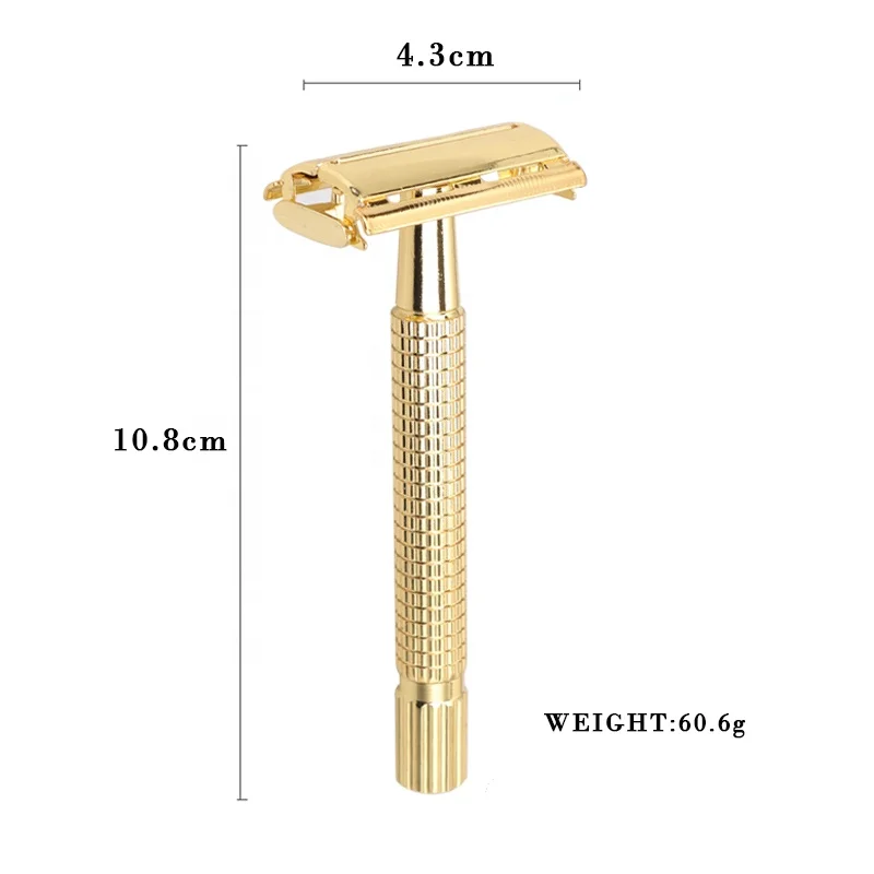 Gold color razors shaving Butterfly Opening Micro Safety Razor Touch Double Edge one shave
