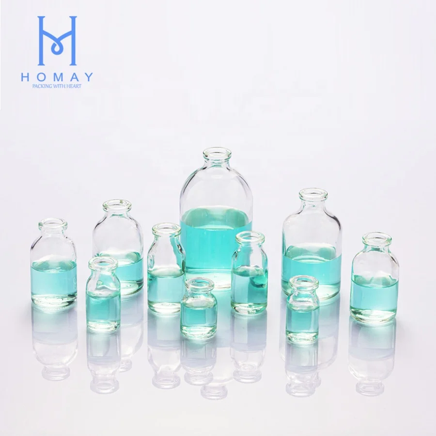 Hotsale 10ml clear molded borosilicate injection glass vials USP TYPE I