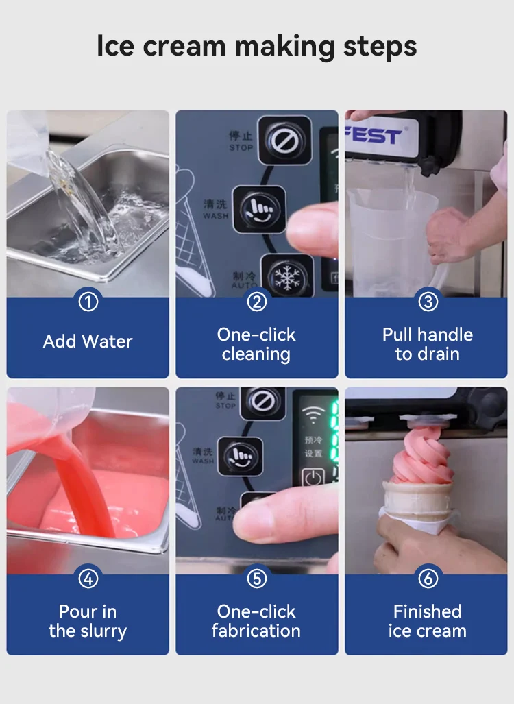 22L/H three flavours commercial  ice cream machine commercual ice cream  maker home ice cream maker