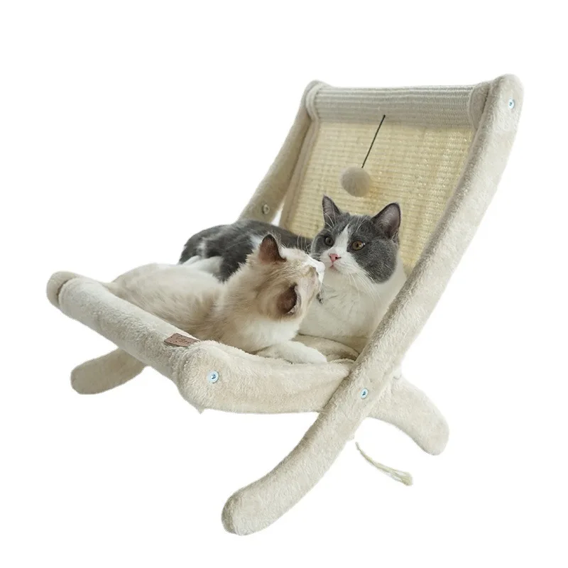 OEM/ODM Pet Cat Sofa Bed Sunbathing Chair Window Sill Sleeping Recliner Cat Bed Sisal Cat Scratch Board Litter Bed