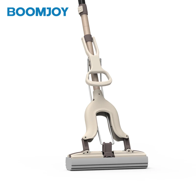 Orange And Coffee Foldable 27cm Telescopic Cleaning Squeeze Sponge Pva Super Mop