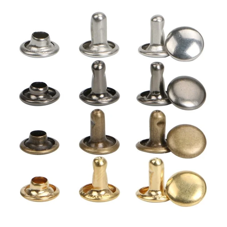 1/6 Высокое качество Грибовидная латунная двойная крышка заклепка для