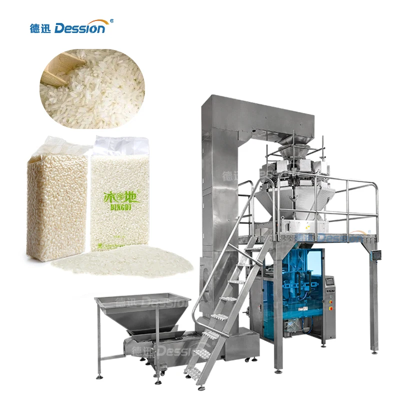 Automatic High Speed Weighing Food Vacuum Packaging Machine Vacuum Rice Beans Bag Packing Machine