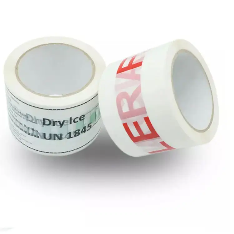 Adhesion Customized Printed Fragile Opp Packaging Tape Bopp Sticky Tape With Logo