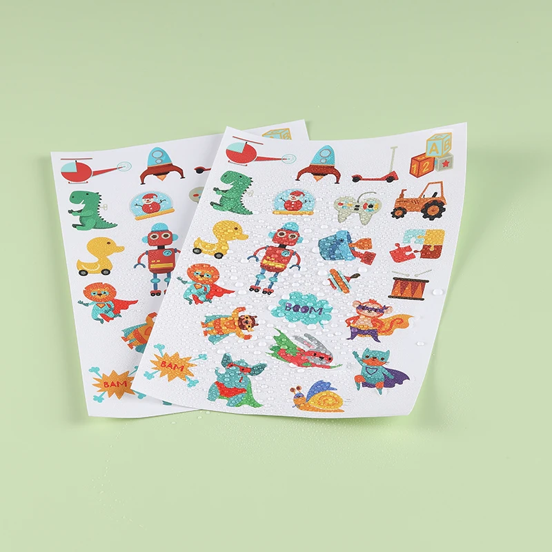 High Quality Custom Printing Cartoon Sticker Vinyl Die Cut Sticker Sheet Removable Kiss Cut Vinyl Stickers Sheet