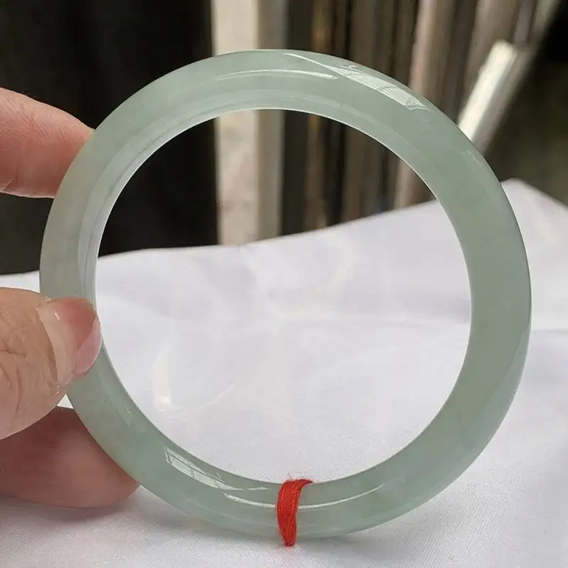 Jadeite Delicate Workmanship, No Crack, Water Material-Round Bar Jade Bracelet Myanmar Jade Natural A Type Jade Bracelets