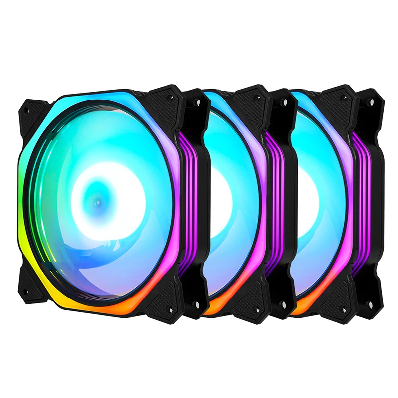 Factory Price Silent RGB Led Case Cooling 12025MM PC Case fan Gaming 120MM RGB  Computer Radiator For PC Case Desktop