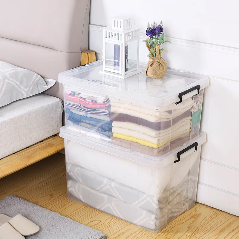 Cheap OEM available home pp file storage container boxes bin plastic box with handle