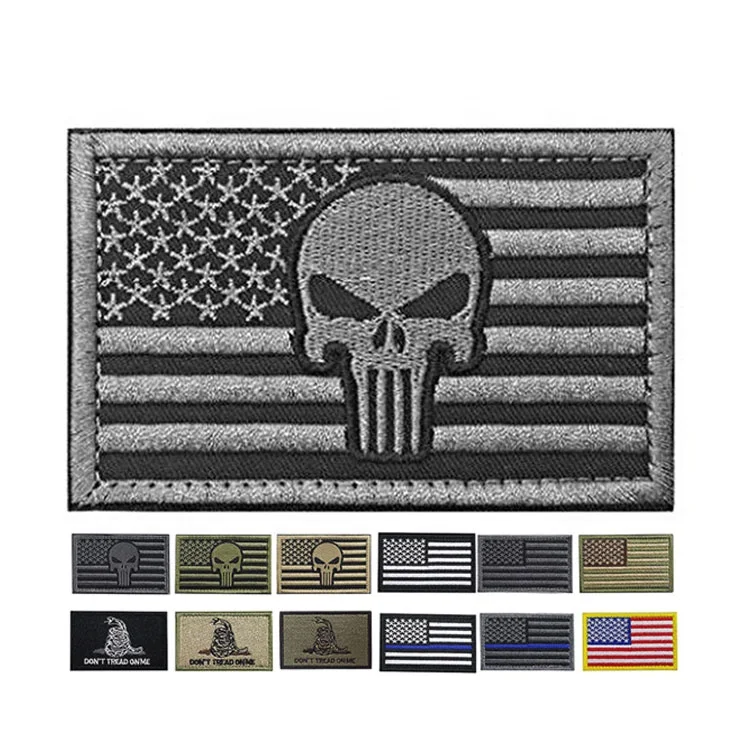 Custom Manufacturer Tactical Vest Patch Backpack Hat Jacket Accessories Patches Embroidery Hook and Loop