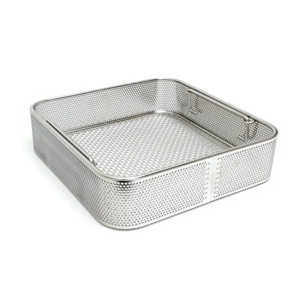 Surgical Stainless Steel Autoclave Sterilization Box wire mesh sterilization Trays