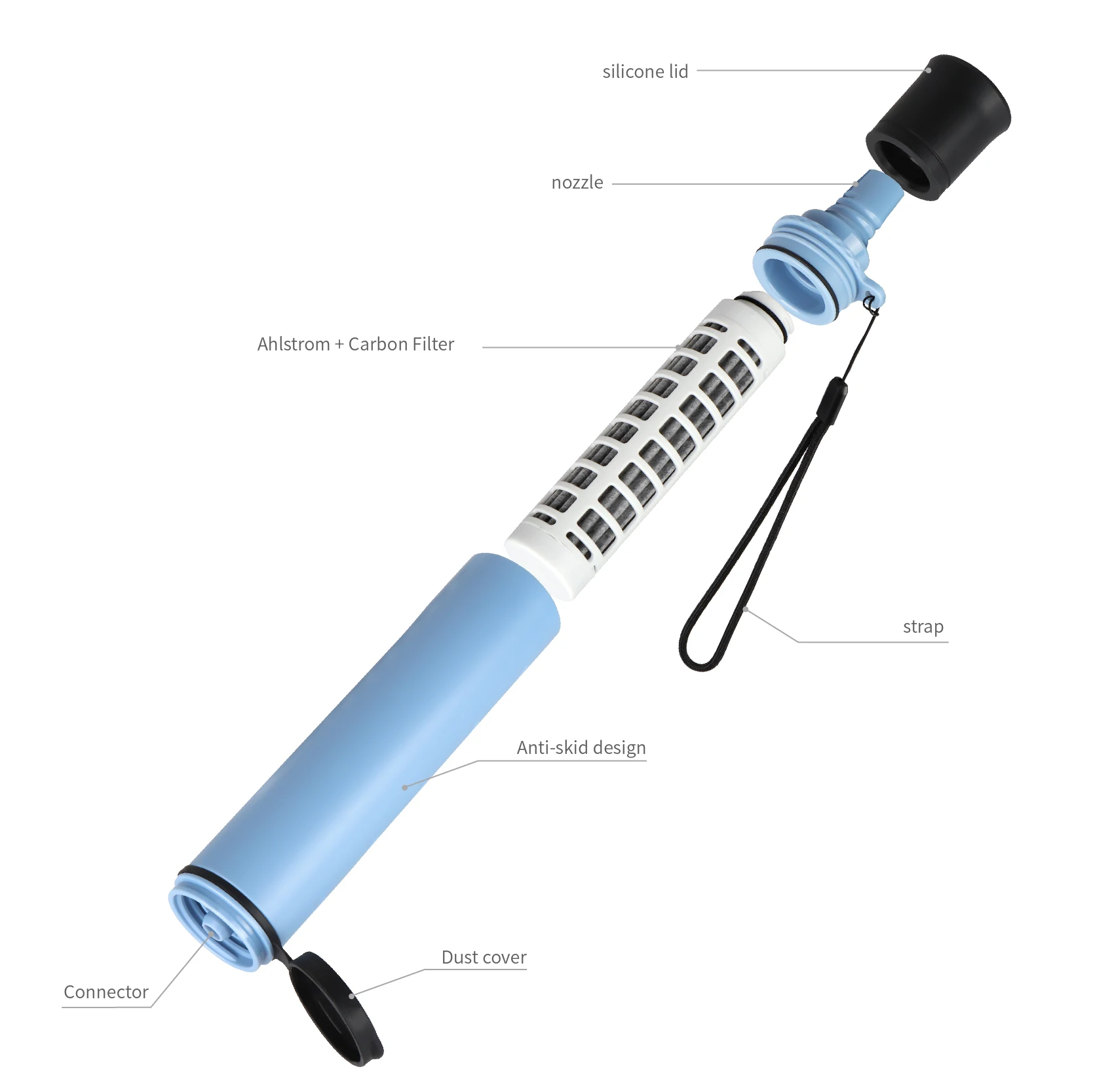 filter water straw Outdoor Hiking Personal Water Purifier Portable  Emergency Survival Water Filter Straw