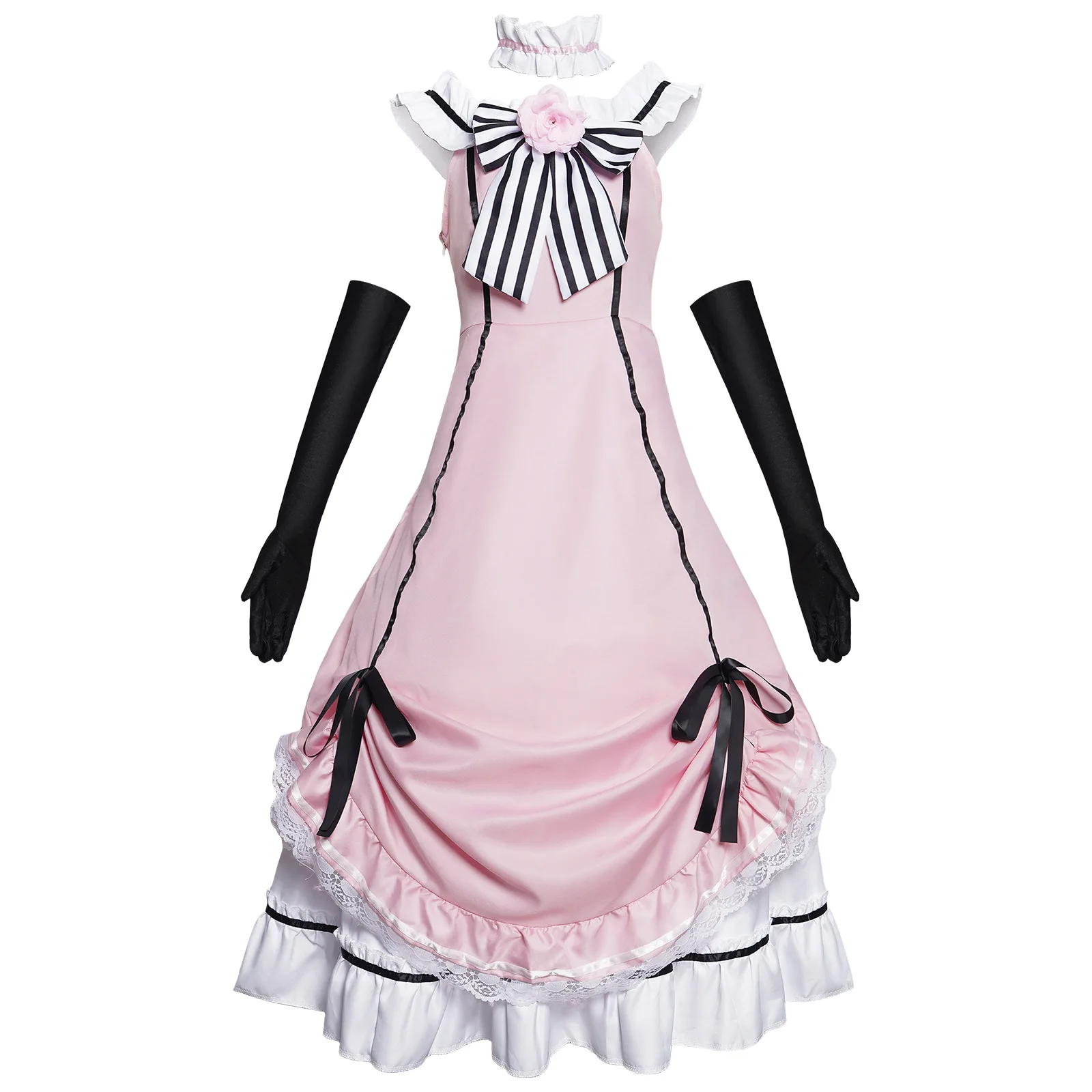 Girls Women Black Butler Dress Anime Lolita Maid Dresses Clothes Ciel Phantomhive Cosplay Costumes