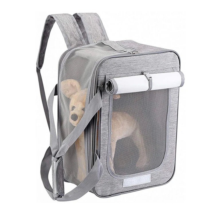 Custom OEM Breathable Luxury Mutifuntion Backpack Handbag Soft Pet Carrier Bag for Dog Cat