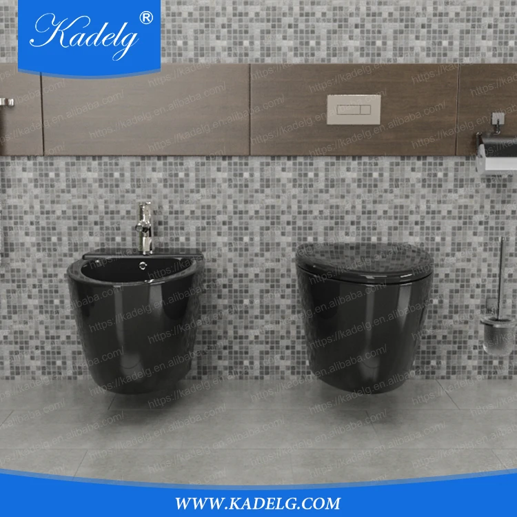 
Black Color Designed Sanitary Ware Toilet WC Bidet Set 