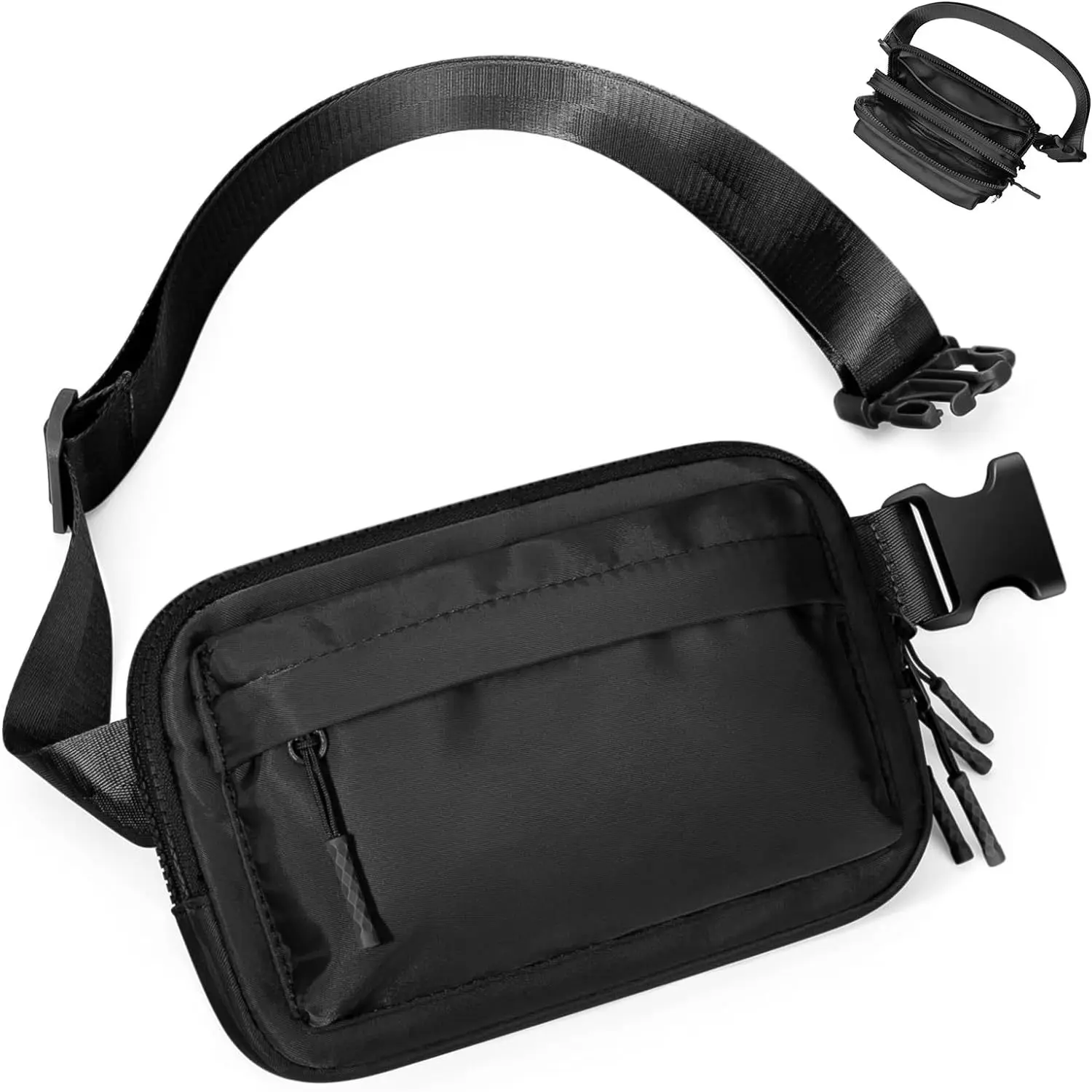 Wholesale Customizable  Fashion Unisex Nylon Outdoor Everywhere Fanny Pack Waterproof Waist Bags Belt Crossbody Waist Bag