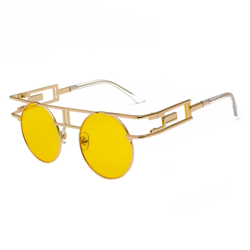 High quality fashion sunglasses Dazzling reflective Punk Retro sunglasses for women UV400